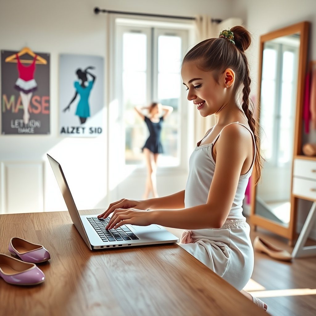 Dancewear showcase featuring leotards and shoes